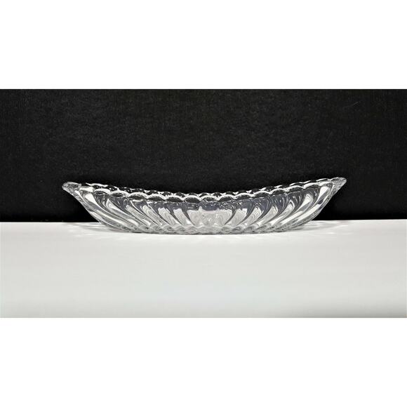 Vintage Fostoria Colony Clear Swirl 9" Pickle / Relish Dish 1940-1973 MCM VGC - Picture 2 of 4